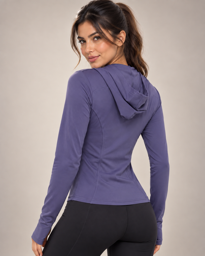 Chaqueta Deportiva Mujer con Cierre Gorro y Pasa Dedo - JYT066
