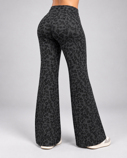 Pantalón Palazzo Mujer Animal Print Ajustable con Cordón - LQ1049