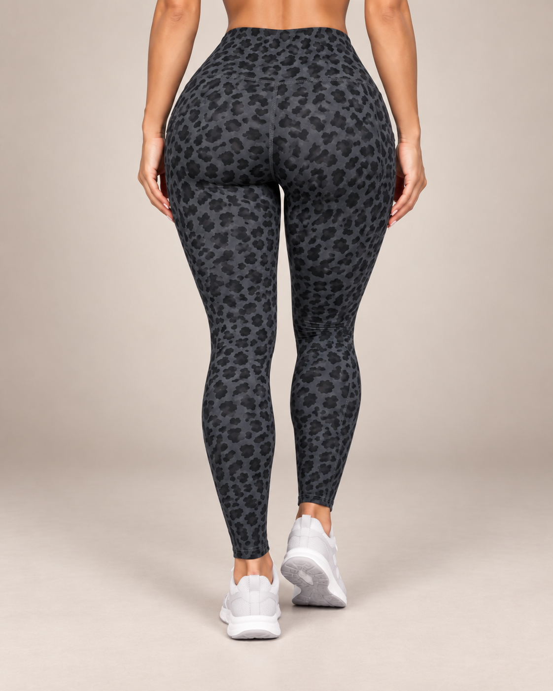Calza Mujer Animal Print Pretina Alta Bolsillos Laterales - LQ1054