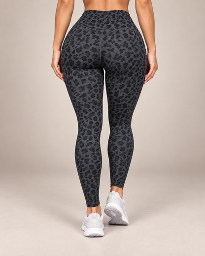 Calza Mujer Animal Print Pretina Alta Bolsillos Laterales - LQ1054