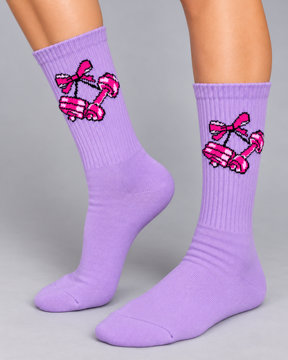 Calcetines Deportivos Pink Dumbbells - MD63