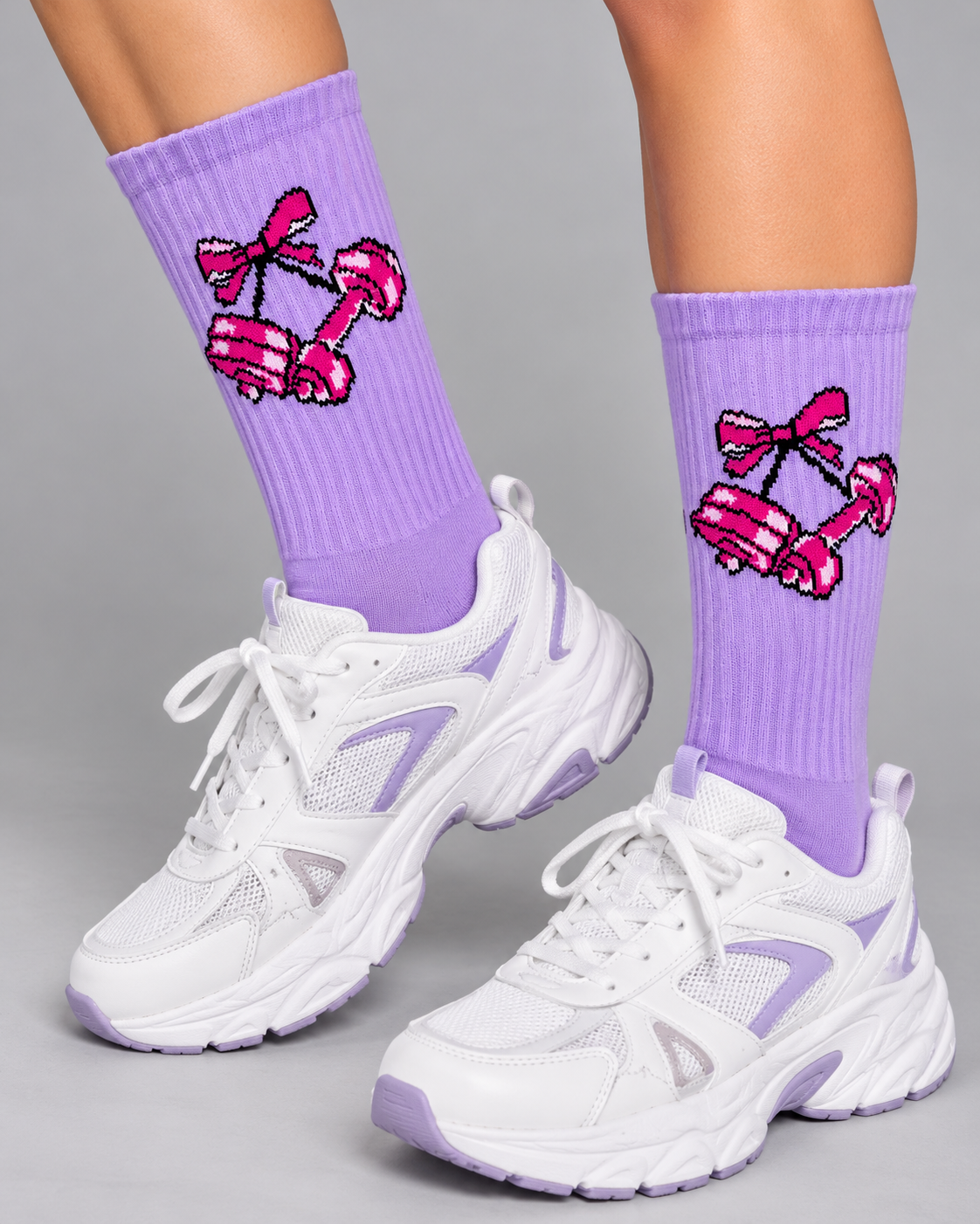 Calcetines Deportivos Pink Dumbbells - MD63