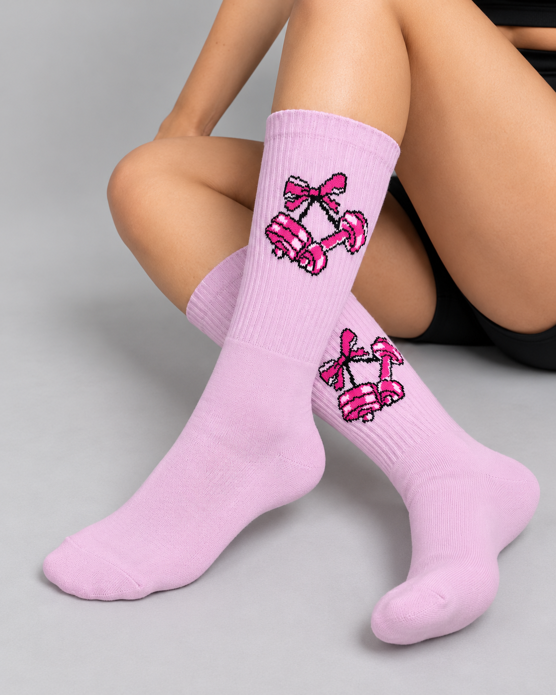 Calcetines Deportivos Pink Dumbbells - MD63