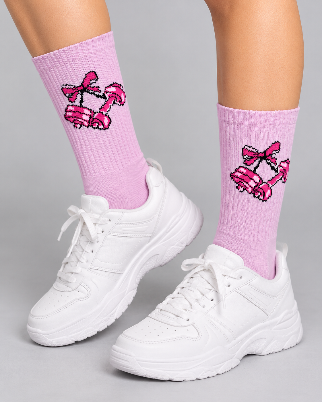 Calcetines Deportivos Pink Dumbbells - MD63