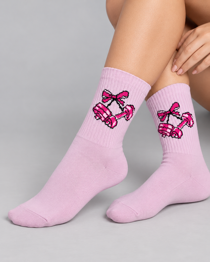 Calcetines Deportivos Pink Dumbbells - MD63