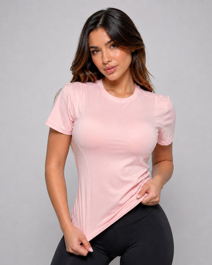 Polera Deportiva Mujer Ajustada Elasticada Gym Fitness - JYT056