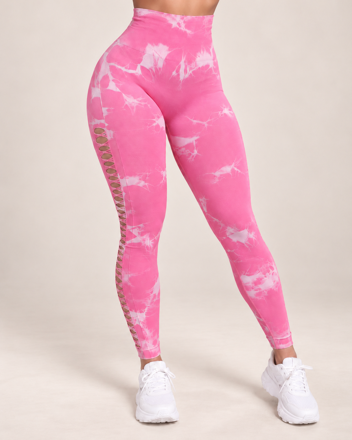 Leggings Tie Dye Push Up Abertura Escalonada  Alta Calidad - YJ148