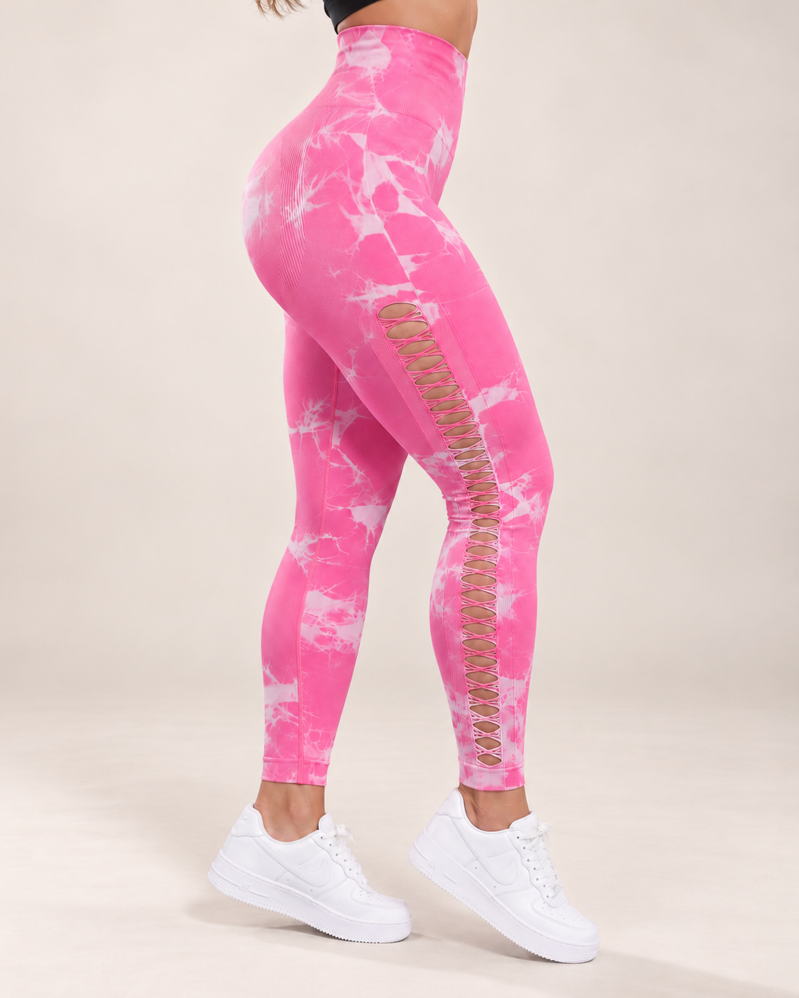 Leggings Tie Dye Push Up Abertura Escalonada  Alta Calidad - YJ148