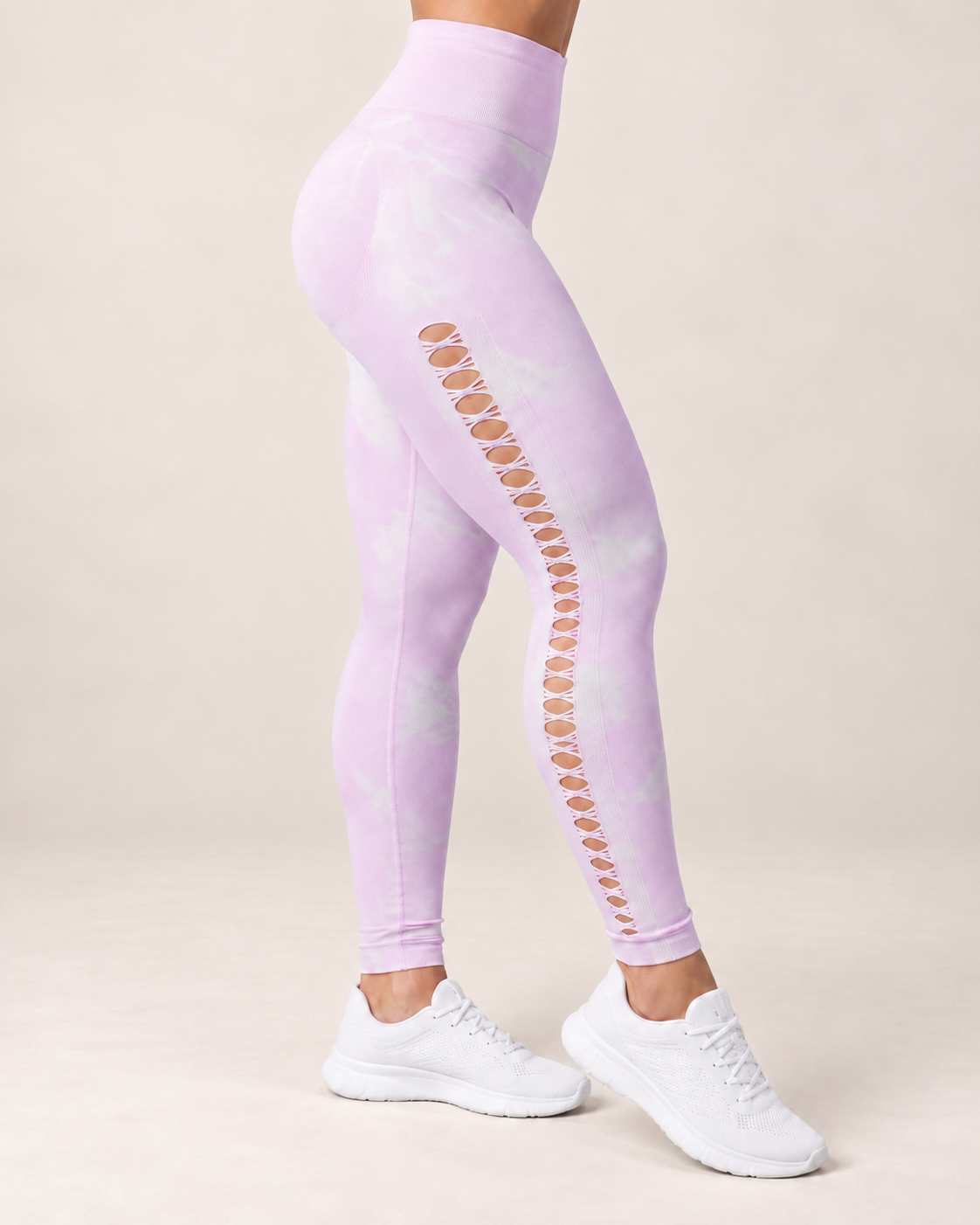 Leggings Tie Dye Push Up Abertura Escalonada  Alta Calidad - YJ148