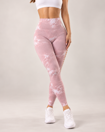 Leggings Tie Dye Push Up Abertura Escalonada  Alta Calidad - YJ148
