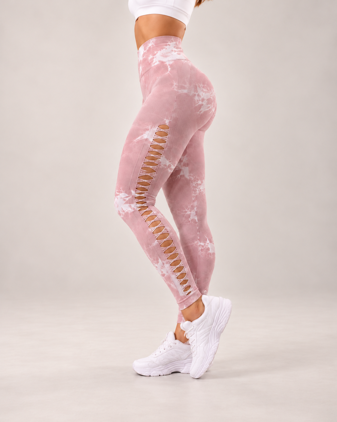 Leggings Tie Dye Push Up Abertura Escalonada  Alta Calidad - YJ148