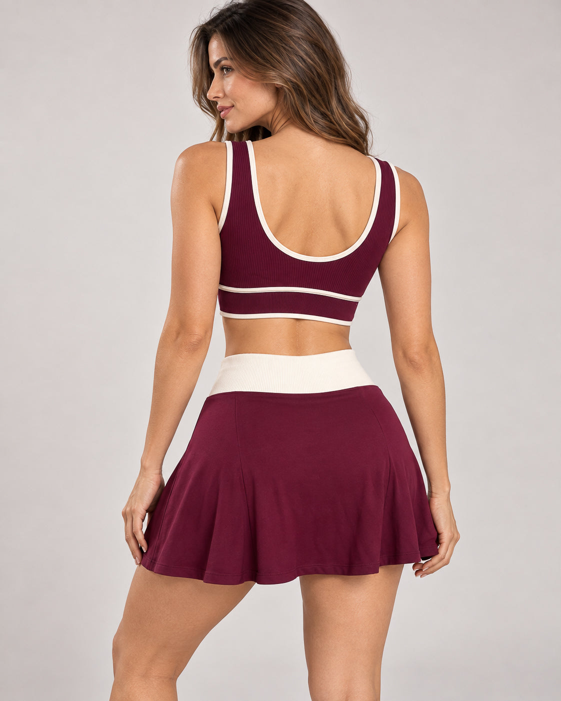 Conjunto Deportivo Mujer Top Peto y Falda Short Tenis Padel - YJ356