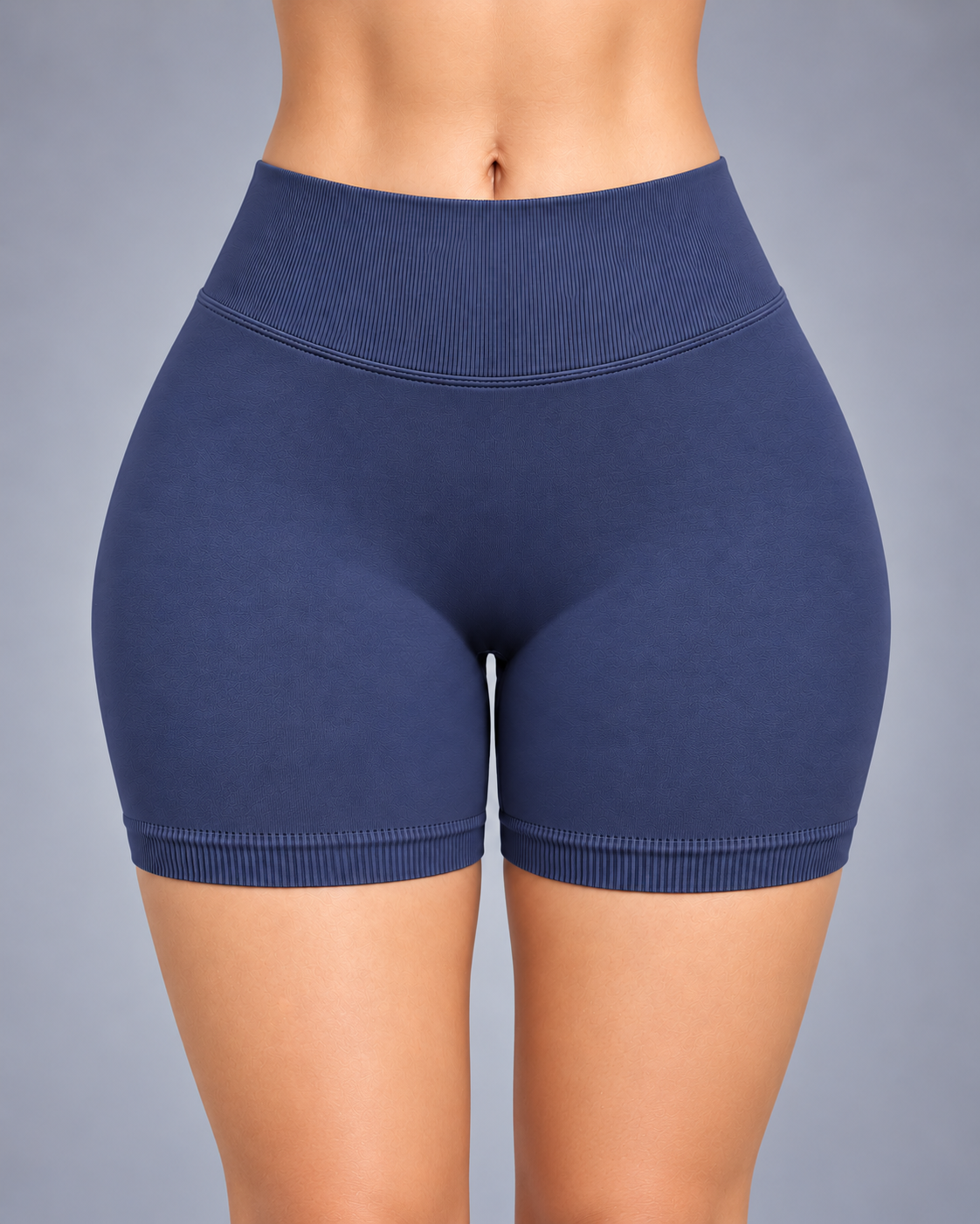 Short Fitness Mujer Tiro Alto Fruncido Levanta Glúteos - YJ360