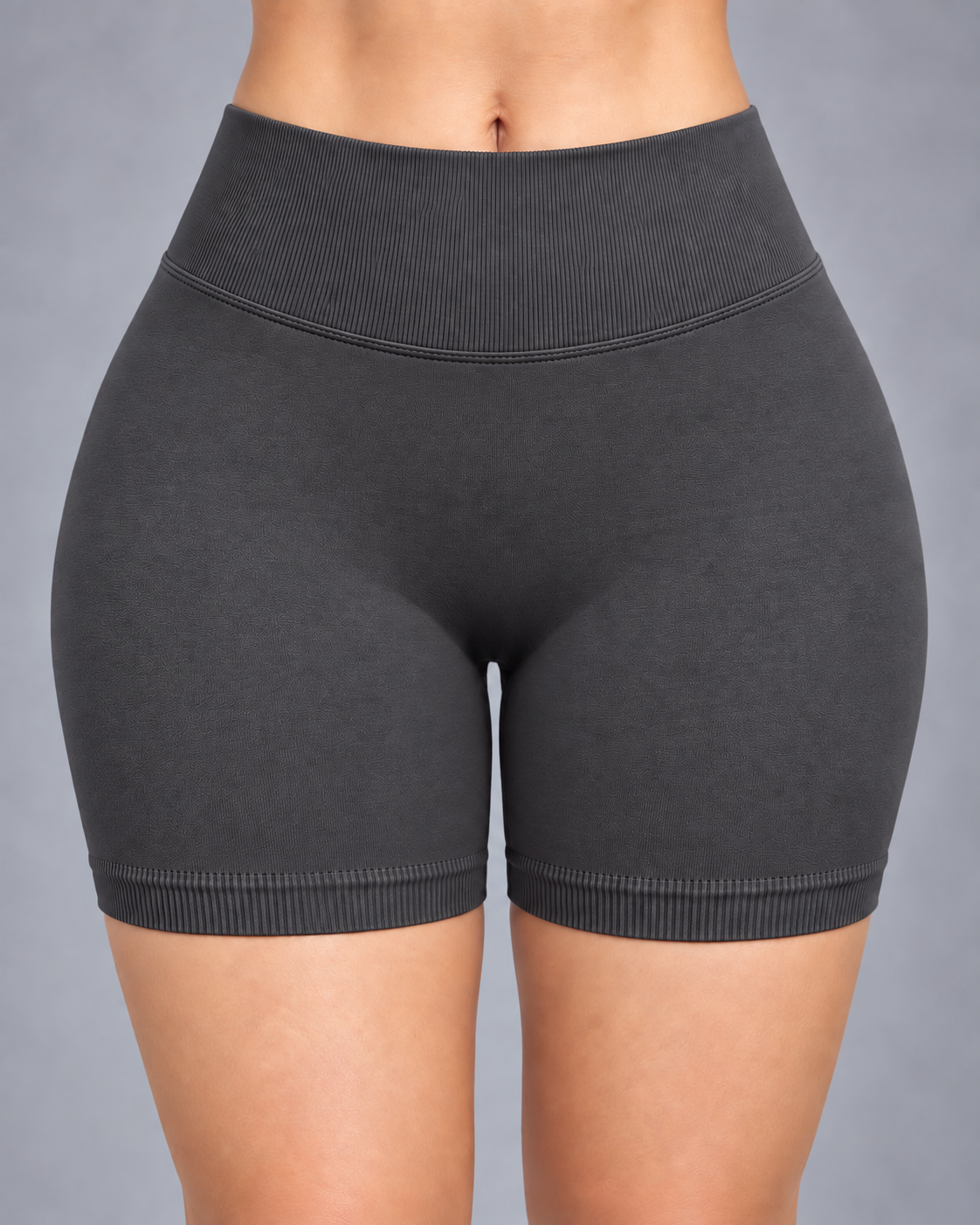 Short Fitness Mujer Tiro Alto Fruncido Levanta Glúteos - YJ360
