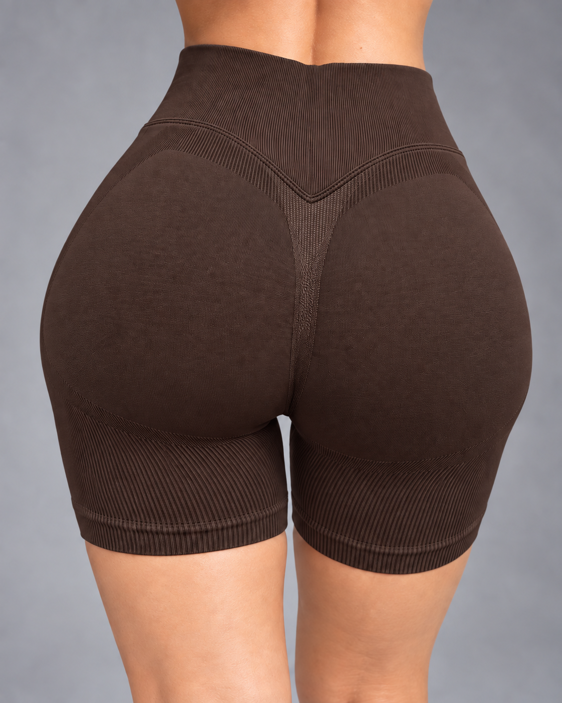 Short Fitness Mujer Tiro Alto Fruncido Levanta Glúteos - YJ360