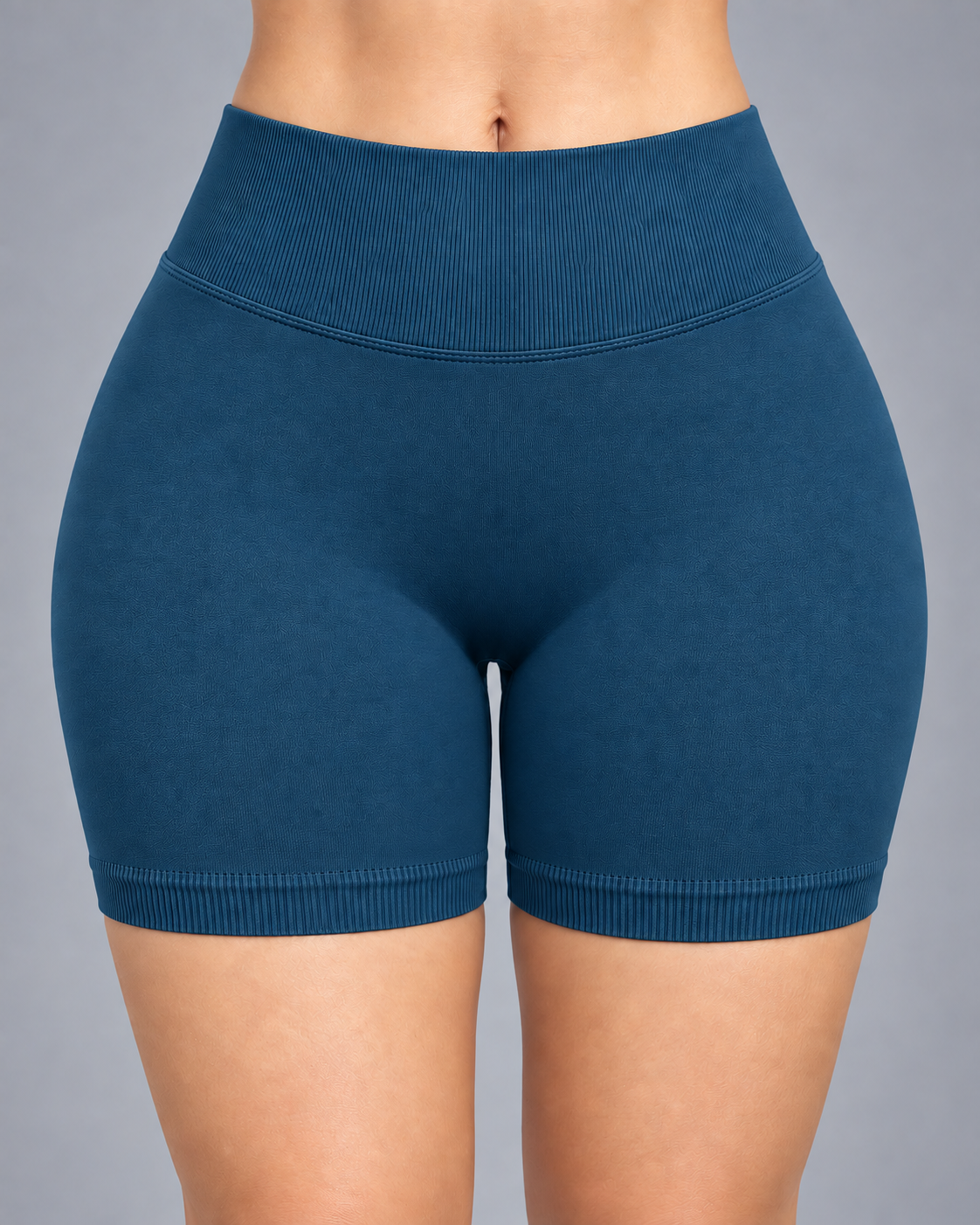 Short Fitness Mujer Tiro Alto Fruncido Levanta Glúteos - YJ360