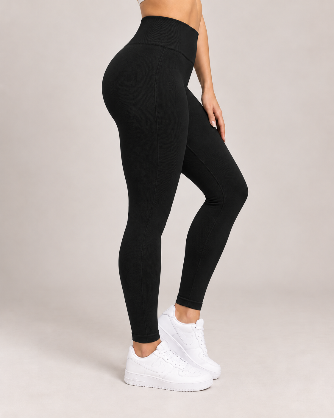 Calza Deportiva Mujer Tiro Alto Compresión Sin Costuras - YJ363