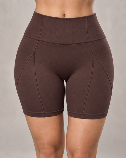 Short Deportivo Mujer Tiro Alto Ajustado Moldeador Fitness - YJ365