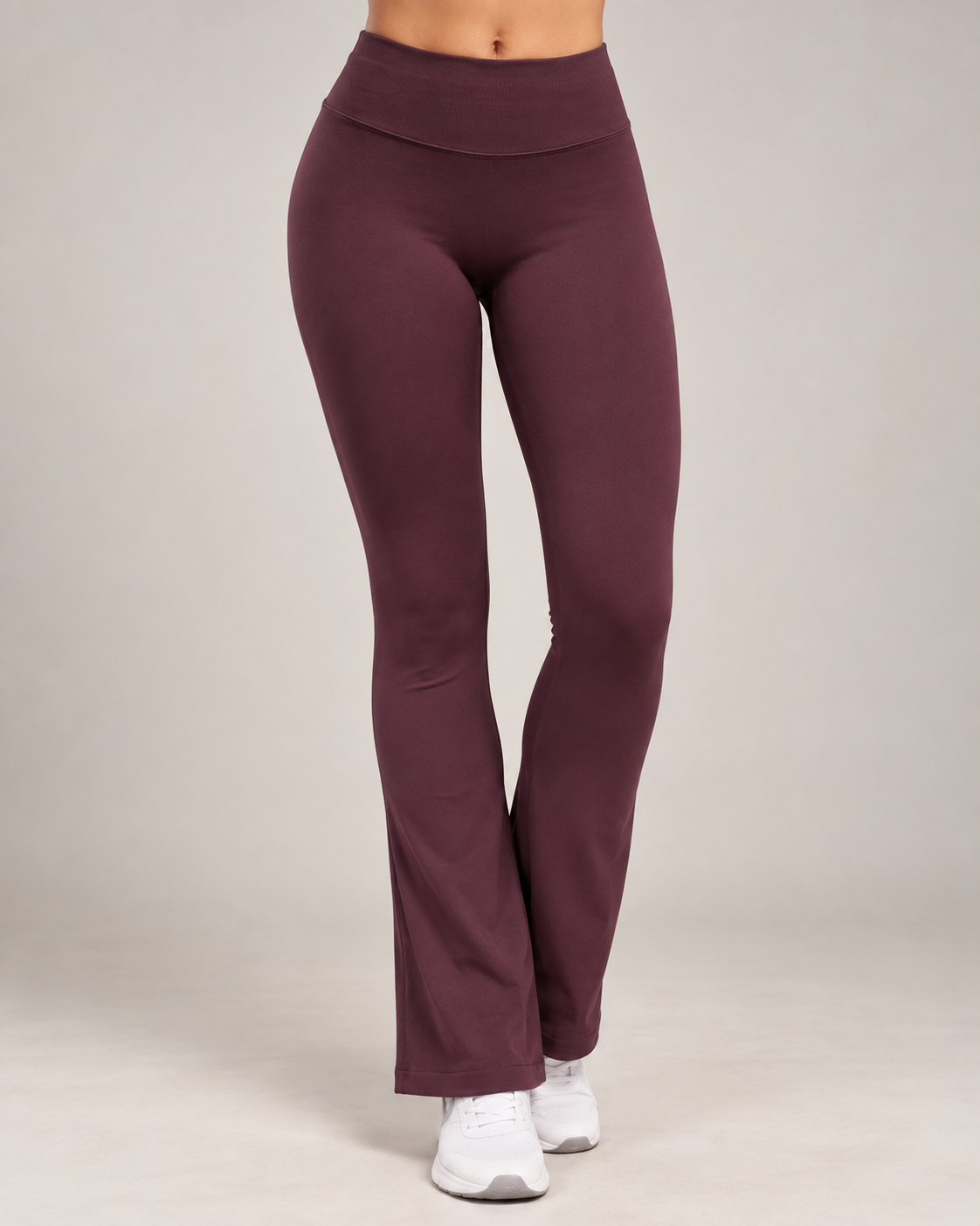 Calza Mujer Flare Acampanada Push Up Corte V Tiro Medio - YJ380