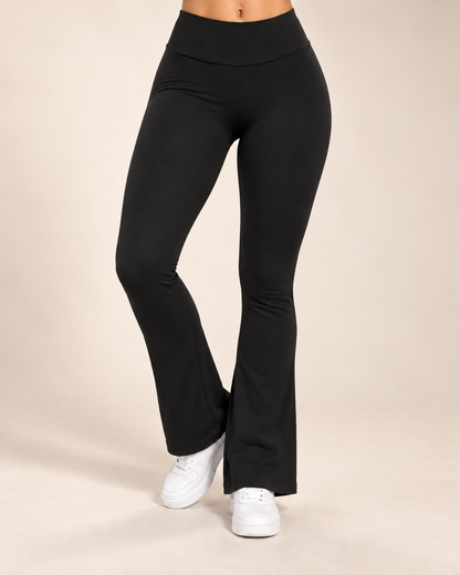 Calza Mujer Flare Acampanada Push Up Corte V Tiro Medio - YJ380