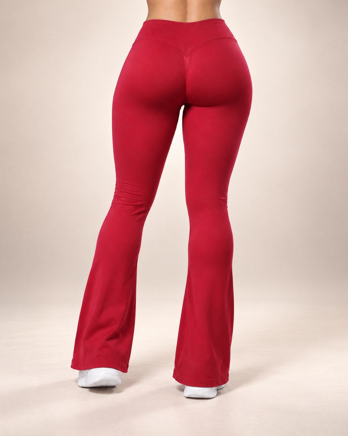Calza Mujer Flare Acampanada Push Up Corte V Tiro Medio - YJ380