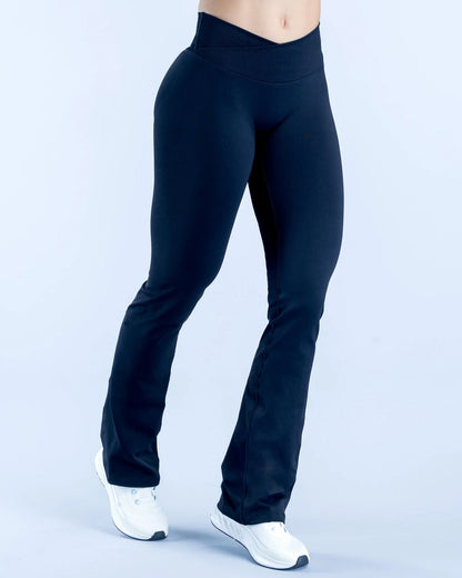 Calza Oxford Flare Push Up con Pretina en V Cruzada - YJ330