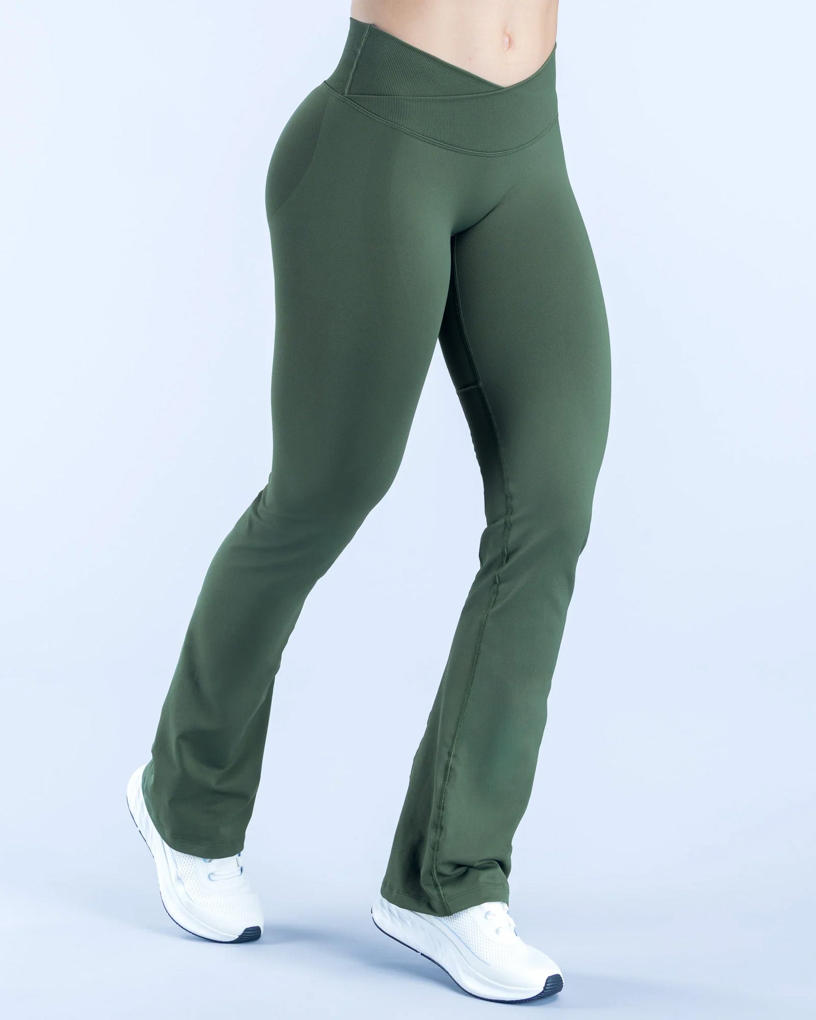 Calza Flare Mujer Vision Cintura V Acampanada Deportiva - FX07