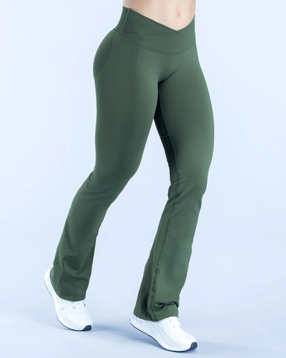 Calza Flare Mujer Vision Cintura V Acampanada Deportiva - FX07