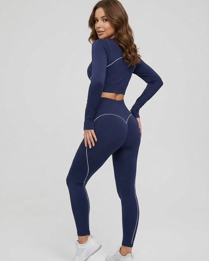 Conjunto Sport Mujer 2 Piezas Peto + Calza Efecto Push Up - YJ312
