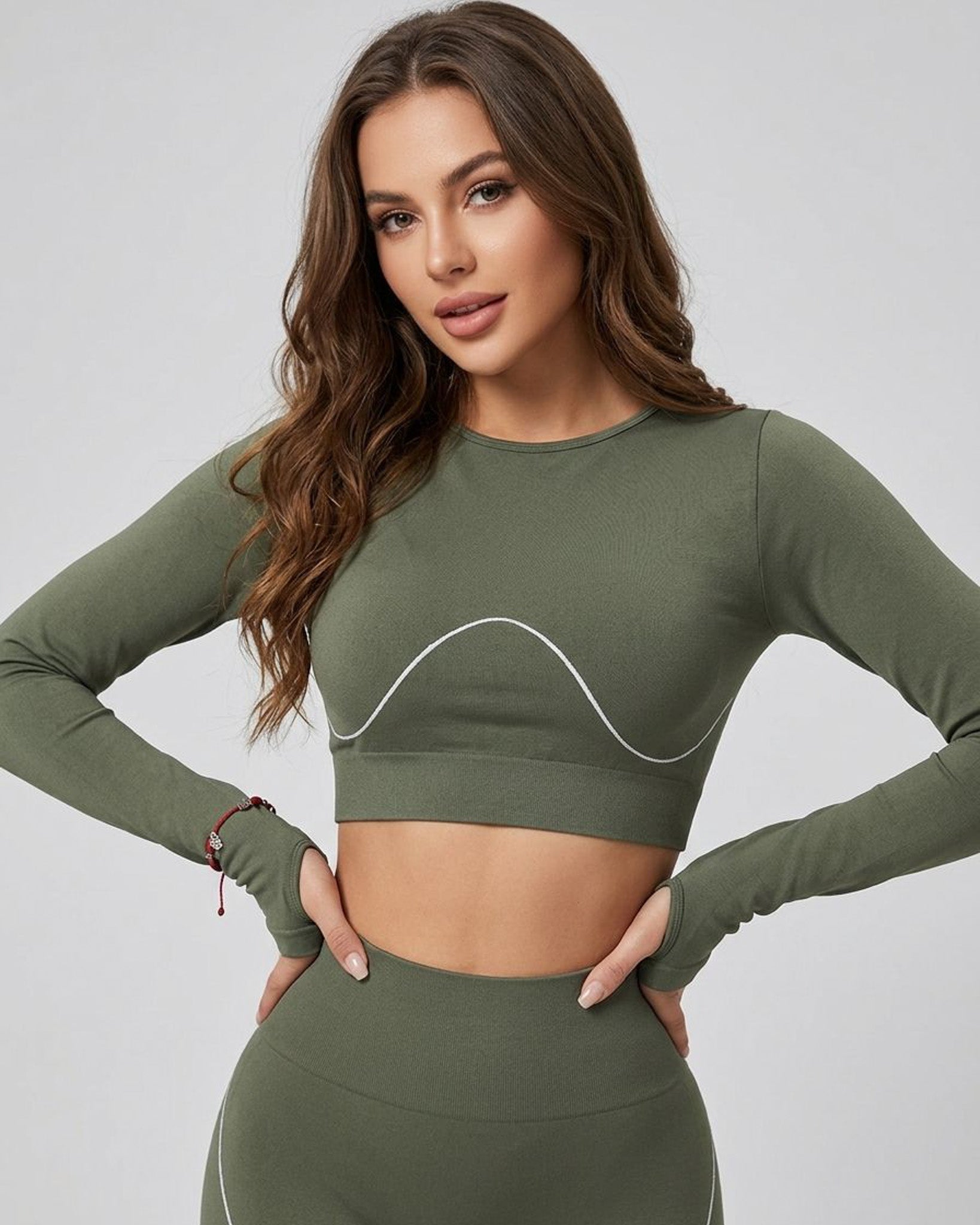 Conjunto Sport Mujer 2 Piezas Peto + Calza Efecto Push Up - YJ312