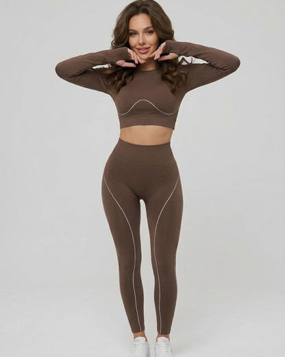 Conjunto Sport Mujer 2 Piezas Peto + Calza Efecto Push Up - YJ312