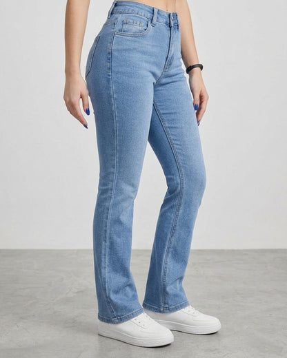 Pantalón Stonewash Bootcut - Tiro Alto y Calce Perfecto - 7671BC