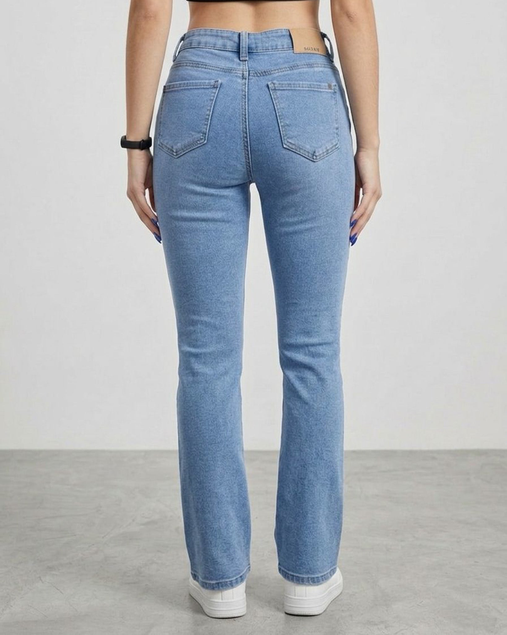 Pantalón Stonewash Bootcut - Tiro Alto y Calce Perfecto - 7671BC