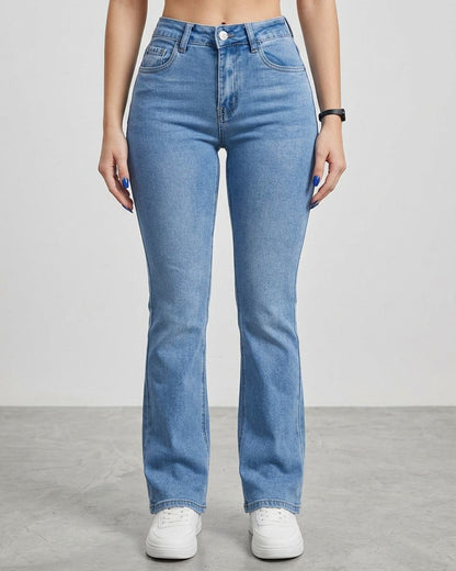Pantalón Stonewash Bootcut - Tiro Alto y Calce Perfecto - 7671BC