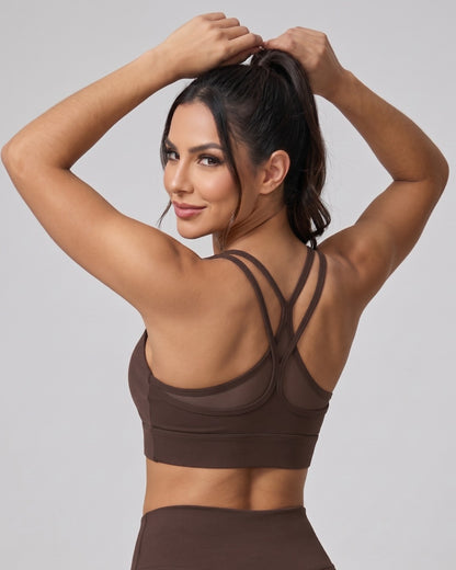 Peto Top Deportivo Tirante Doble Cruzado Para Mujer Gym - JYT049