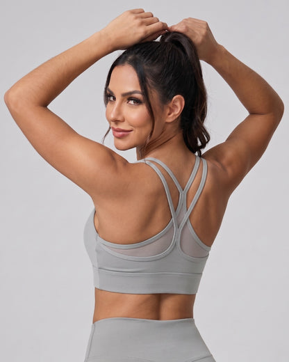 Peto Top Deportivo Tirante Doble Cruzado Para Mujer Gym - JYT049