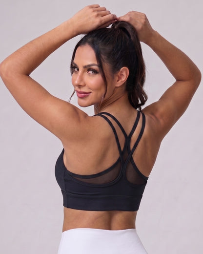 Peto Top Deportivo Tirante Doble Cruzado Para Mujer Gym - JYT049