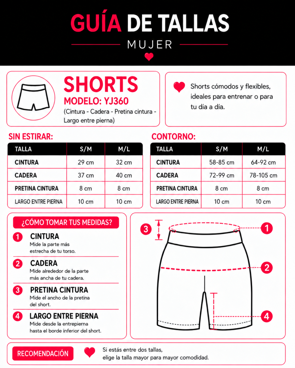 Short Fitness Mujer Tiro Alto Fruncido Levanta Glúteos - YJ360