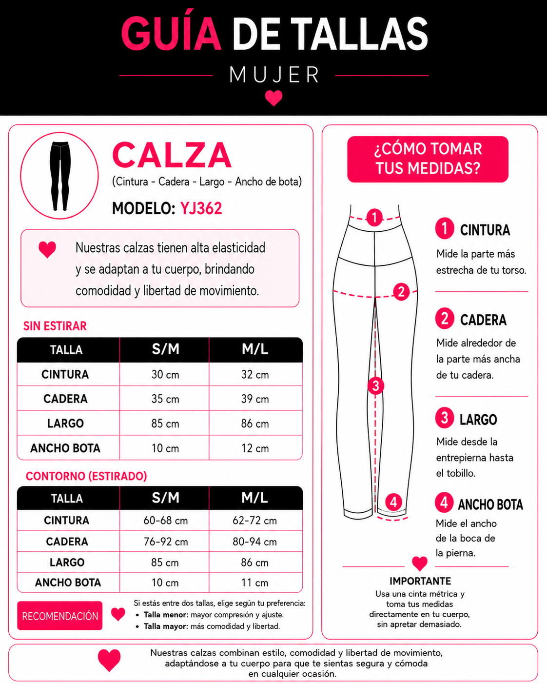 Calza Fitness Mujer Compresión en Muslo y Push Up Tiro Alto - YJ362